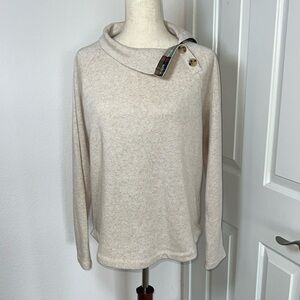J. Crew Cream Cowl Neck Sweater‎ with Relaxed Fit